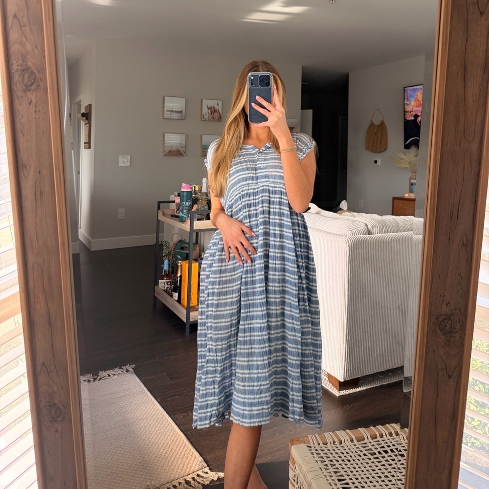 Free People Beach Flowy Striped Dress
